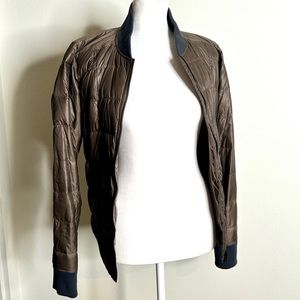 ATHLETA Bomber Puffer Jacket in Copper